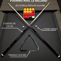 Billard EASY - Table de billard convertible en table à manger | Livraison France