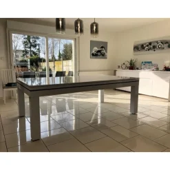 billard Novea, convertible en table, Blanc brillant + 20 autres coloris