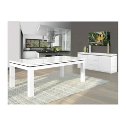 billard Novea, convertible en table, Blanc brillant + 20 autres coloris