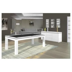 billard Novea, convertible en table, Blanc brillant + 20 autres coloris