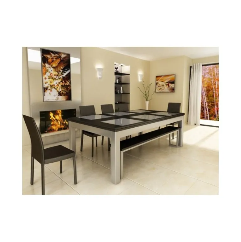 Billard transformable en table : Steel Tendance, collection Excellence