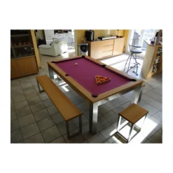 Billard transformable en table : Steel Tendance, collection Excellence