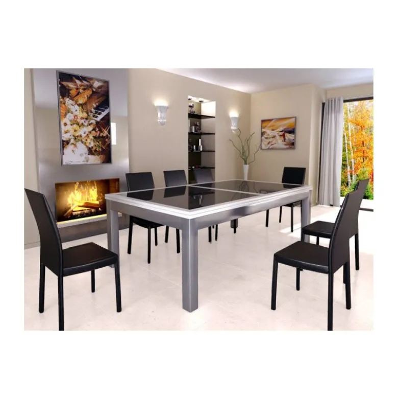 Billard transformable en table : Steel Tendance, collection Excellence