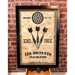 Cadre déco Moments fléchettes (Fabrication Artisanale Française)
