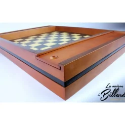 coffret jeu en bois échec et dames