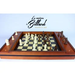 coffret jeu en bois échec et dames