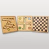 Coffret multi jeux en bois finition Luxe (20 jeux)