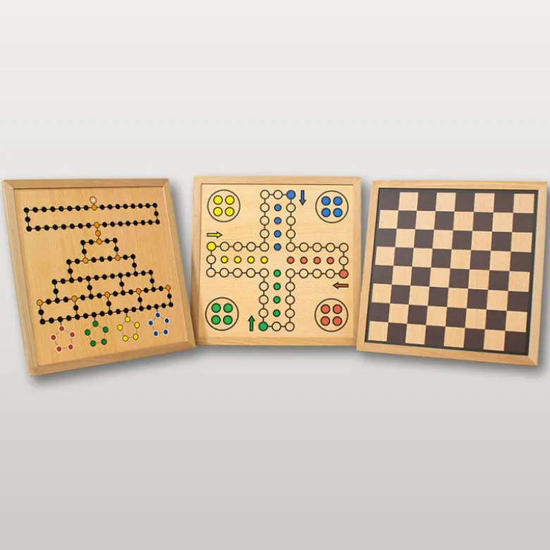Coffret multi jeux en bois finition Luxe (20 jeux)