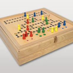 Coffret multi jeux en bois finition Luxe (20 jeux)