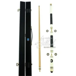 Coffret queue de billard blanche avec étui et craie