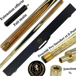 Coffret Queue de billard faite main : Lord-Cue Aston Zebra