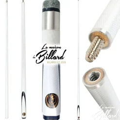 Coffret Queue en fibre Lord-Cue Blanche : perfectionnez votre jeu avec cette queue 3 en 1