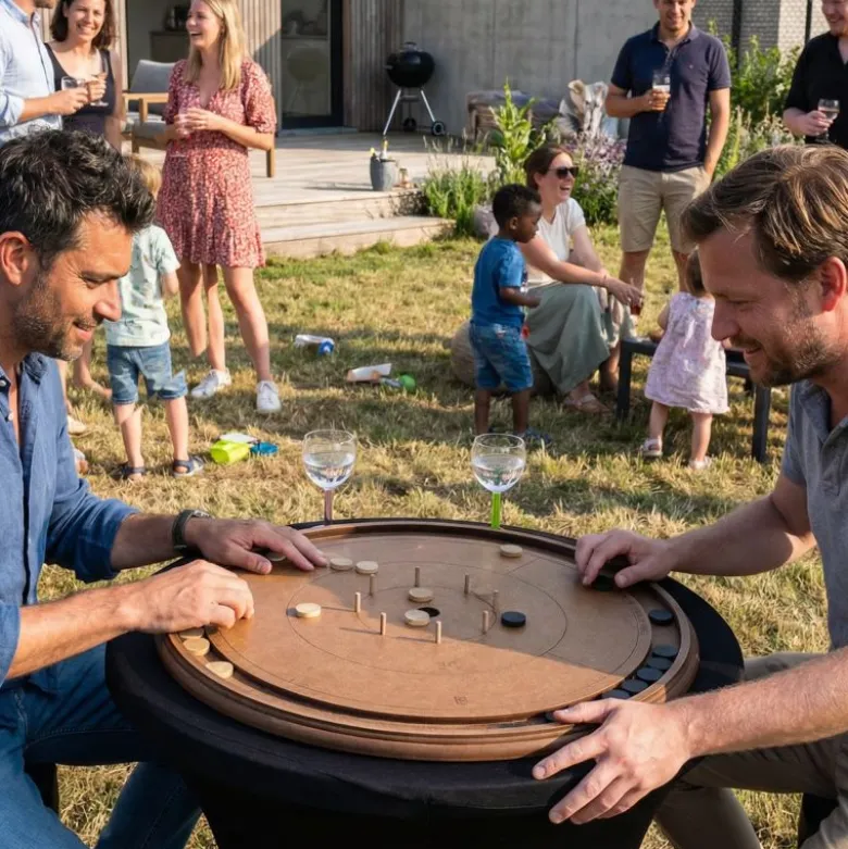 Crokinole le Jeu en bois Canadien fait en France