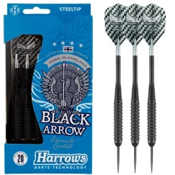 Fléchettes Harrows Black Arrow 23 GK – Pointe Acier – Lot de 3