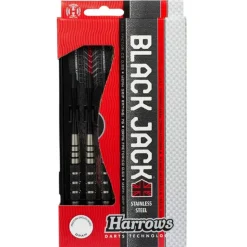 Fléchettes Harrows Black Jack 22 g – Pointe Acier – Lot de 3