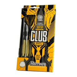 Fléchettes Harrows Club Brass 16 GK – Pointe Nylon – Lot de 3