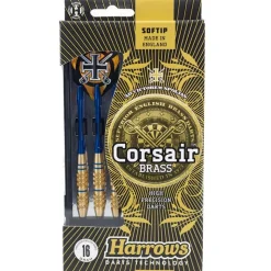 Fléchettes Harrows Corsair Bleu 16 GK – Pointe Nylon – Lot de 3