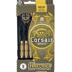 Fléchettes Harrows Corsair Noir 16 GK – Pointe Nylon – Lot de 3