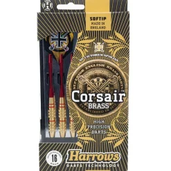 Fléchettes Harrows Corsair Rouge 16 GK – Pointe Nylon – Lot de 3