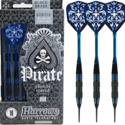 Fléchettes Harrows Pirate Bleu Foncé 16 GK – Pointe Nylon – Lot de 3