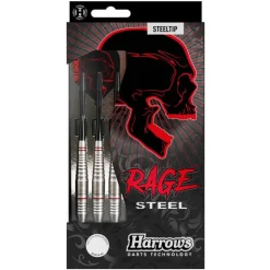 Fléchettes Harrows Rage Steel 23 g – Pointe Acier – Lot de 3