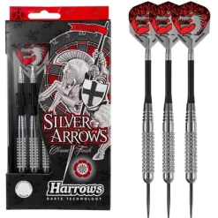 Fléchettes Harrows Silver Arrows 22 g – Pointe Acier – Lot de 3