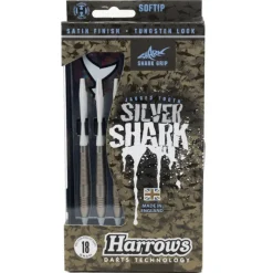 Fléchettes Harrows Silver Shark 18 GR Style A – Pointe Nylon – Lot de 3
