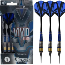 Fléchettes Harrows Vivid Bleu 18 GR – Pointe Nylon – Lot de 3