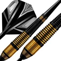 Fléchettes Harrows Vivid Noir 21 g – Pointe Acier – Lot de 3
