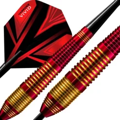 Fléchettes Harrows Vivid Rouge 24 g – Pointe Acier – Lot de 3