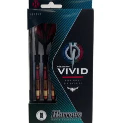 Fléchettes Harrows Vivid Rouge 18 GR – Pointe Nylon – Lot de 3