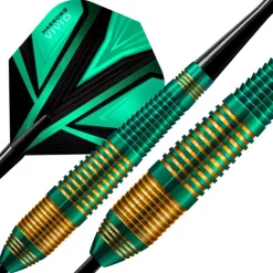 Fléchettes Harrows Vivid Vert 22 g – Pointe Acier – Lot de 3