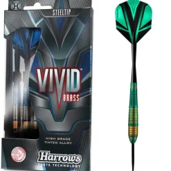 Fléchettes Harrows Vivid Vert 18 GR – Pointe Nylon – Lot de 3