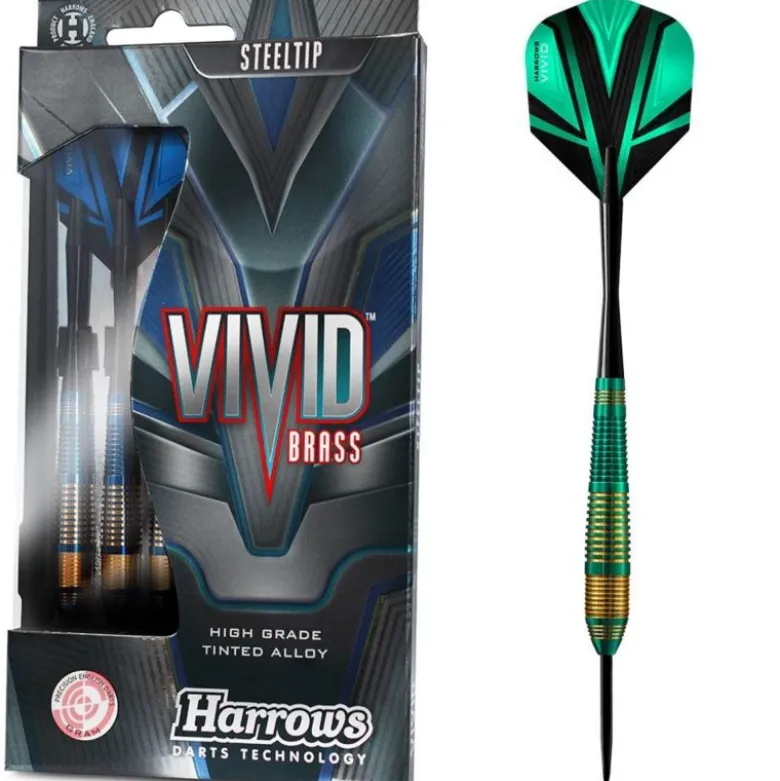 Fléchettes Harrows Vivid Vert 18 GR – Pointe Nylon – Lot de 3