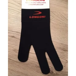 Gant noir Longoni poignet velcro(pour main Gauche)