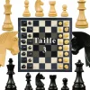 Jeu Échec Staunton 40cm Buis Ebene, Haut de Gamme en Bois Massif