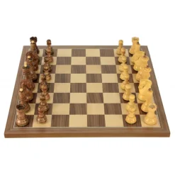 Jeu Échec Zagreb 38 cmAcacia/Buis en bois massif