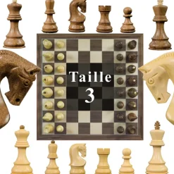 Jeu Échec Zagreb 38 cmAcacia/Buis en bois massif