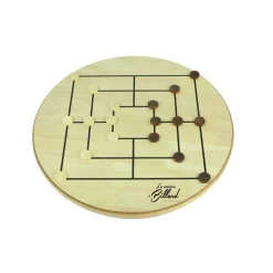 Jeu Dames Chinoises + Jeu du Moulin, 2 énormes succès sur 1 seul plateau en bois