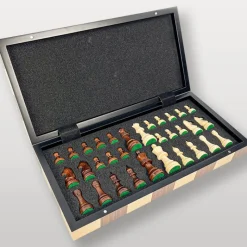 Jeu d’Échecs en Bois Marqueté – L’Élégance au Meilleur Prix