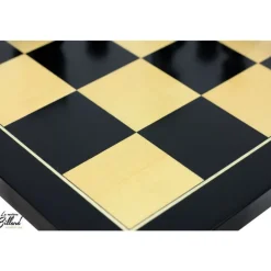 Jeu d’échecs Zagreb – 45 cm – Finition ébène et buis, marqueterie haut de gamme