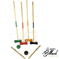 Jeu de croquet en bois pour occuper 4 enfants