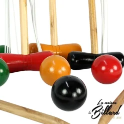 Jeu de croquet en bois pour occuper 4 enfants