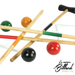 Jeu de croquet en bois pour occuper 4 enfants