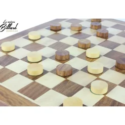 Jeu de dames marqueté et magnétique