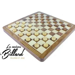Jeu de dames marqueté et magnétique