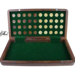 Jeu de dames marqueté et magnétique