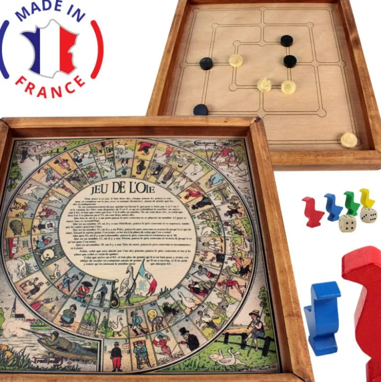 Jeu de l’oie Français en bois : Le jouet de votre enfance