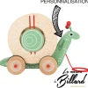Jouet en bois bébé escargot à tirer