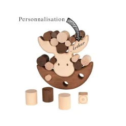 Élan Équilibriste - Jeu d'Adresse en Bois pour Enfants
